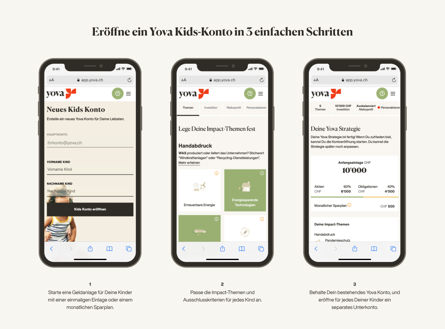 In drei einfachen Schritten zum Inyova 4 Kids Konto