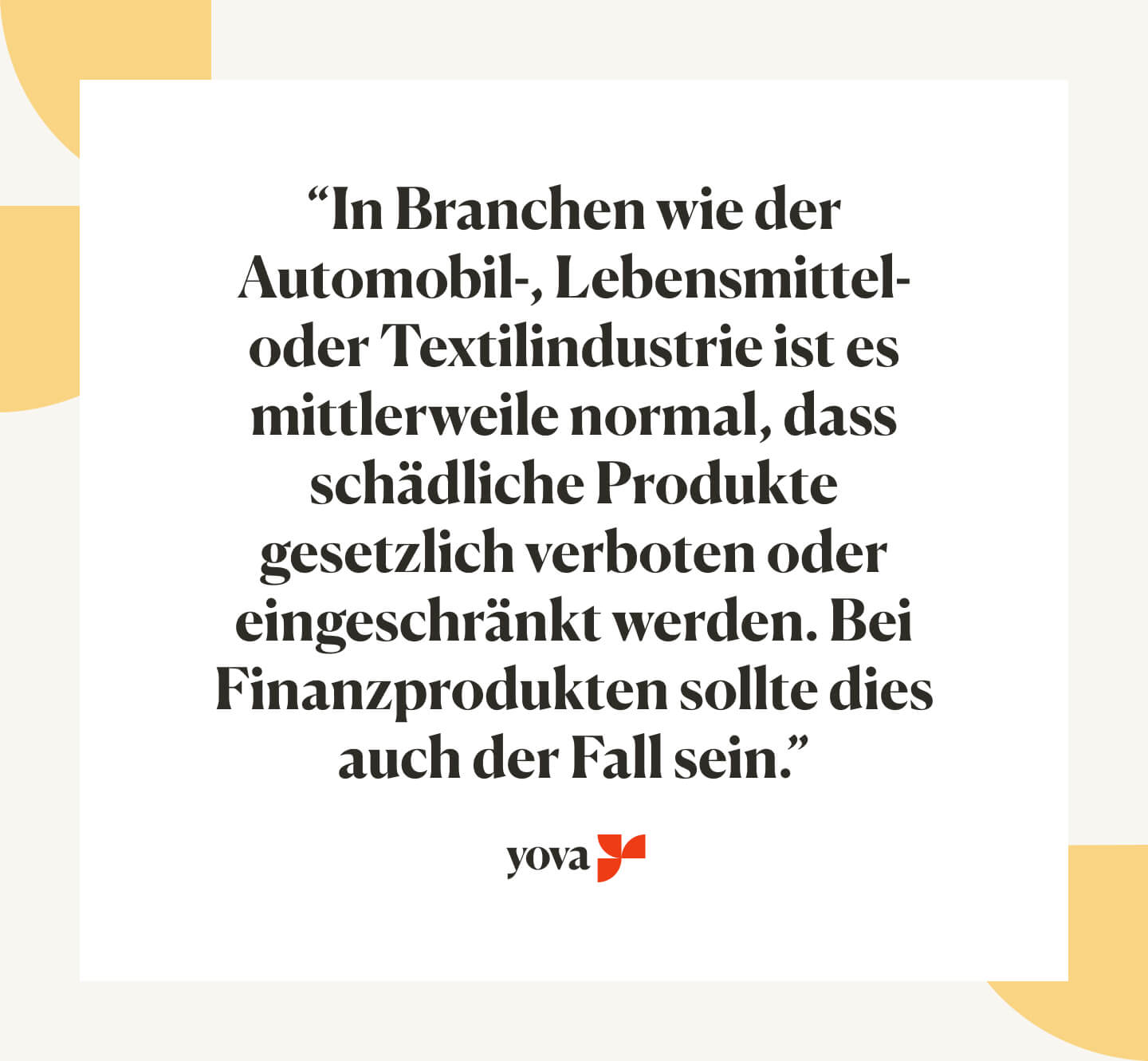 Alle Finanzprodukte zur Nachhaltigkeit verpflichten
