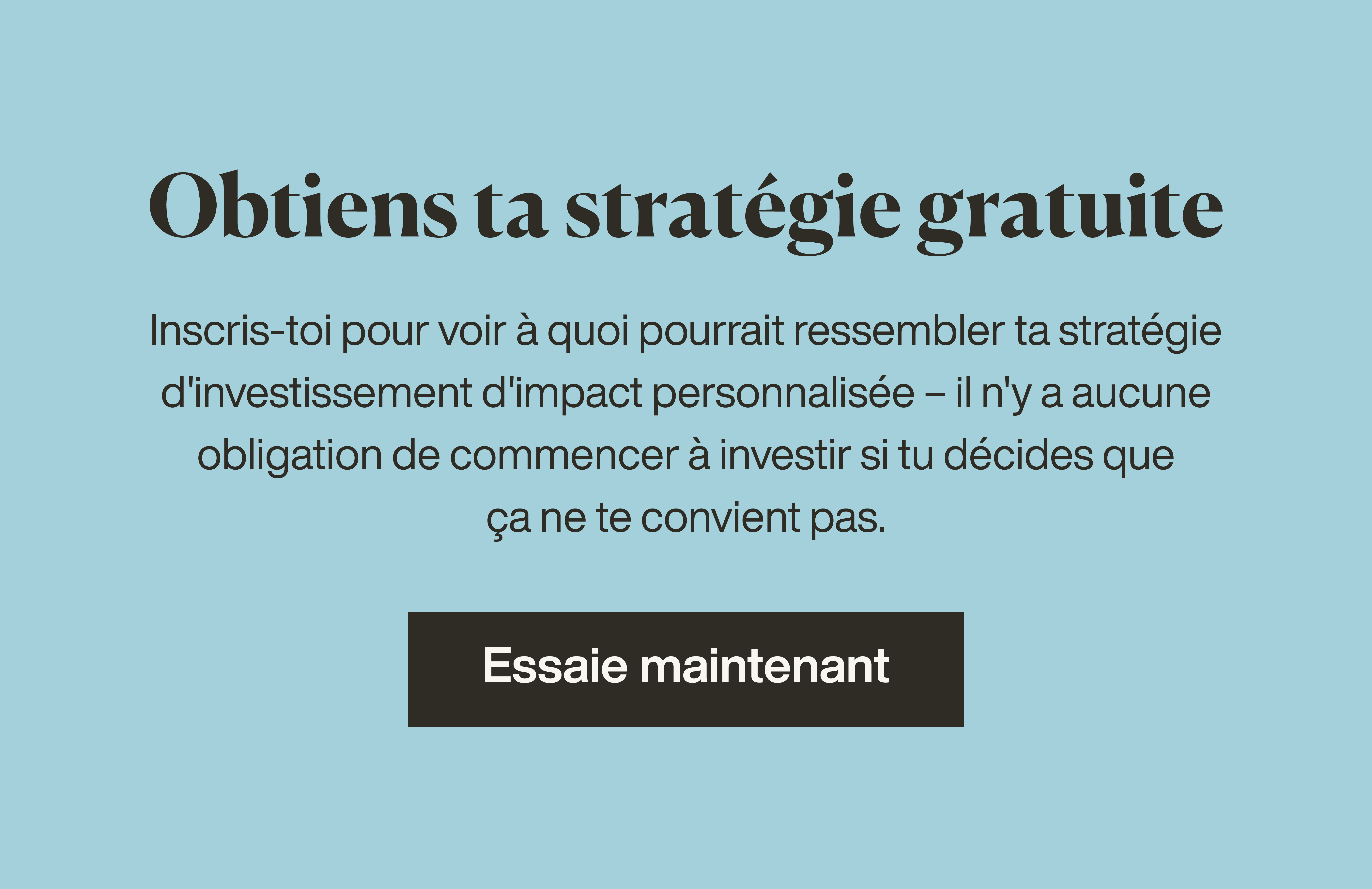 Stratégie d'investissement gratuite